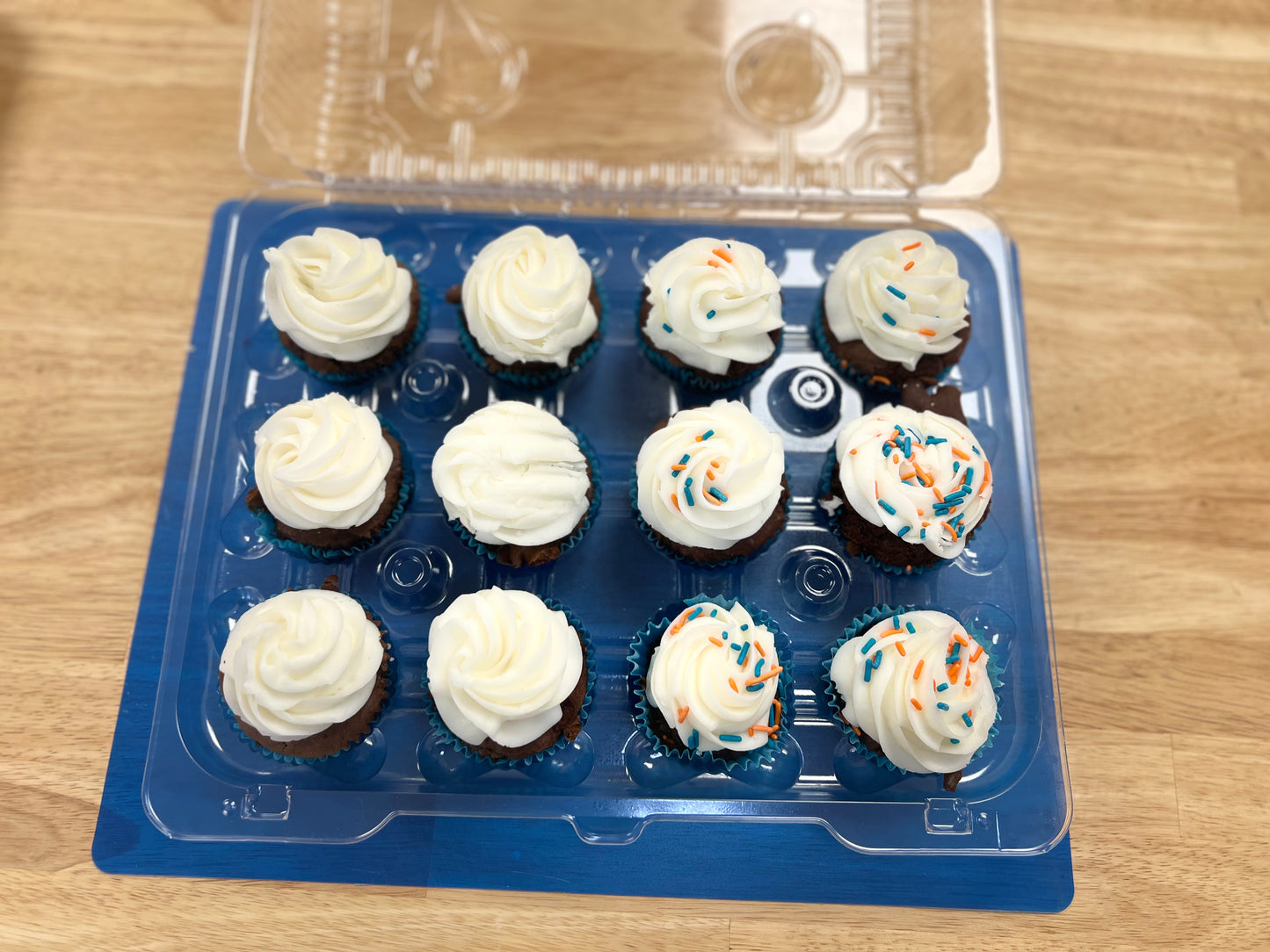 Chocolate Cupcakes with White Icing (2 Dozen)