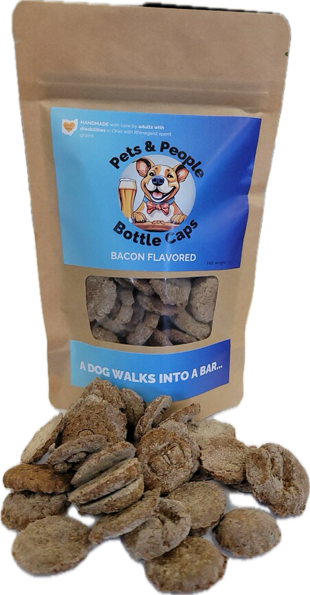 Pets & People Bacon-Flavored 'Bottle Caps' for Dogs (Made in Partnership w/ Rhinegeist Brewery) (16 bag increments)